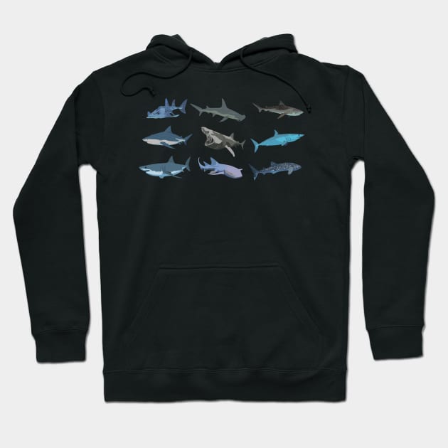 Various Sharks Hoodie by NorseTech